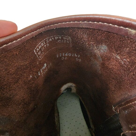 JH Hall Steel Toe Mens Boots 11.5 D Brown Pull On